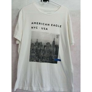 American Eagle NYC USA CITY LOGO TSHIRT XL WHITE Men